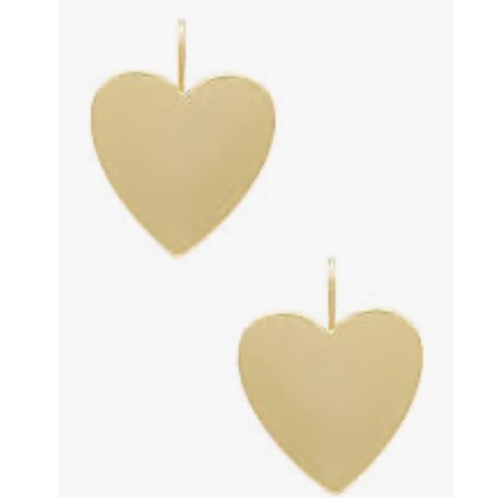 SHASHI Golden Heart drop earings